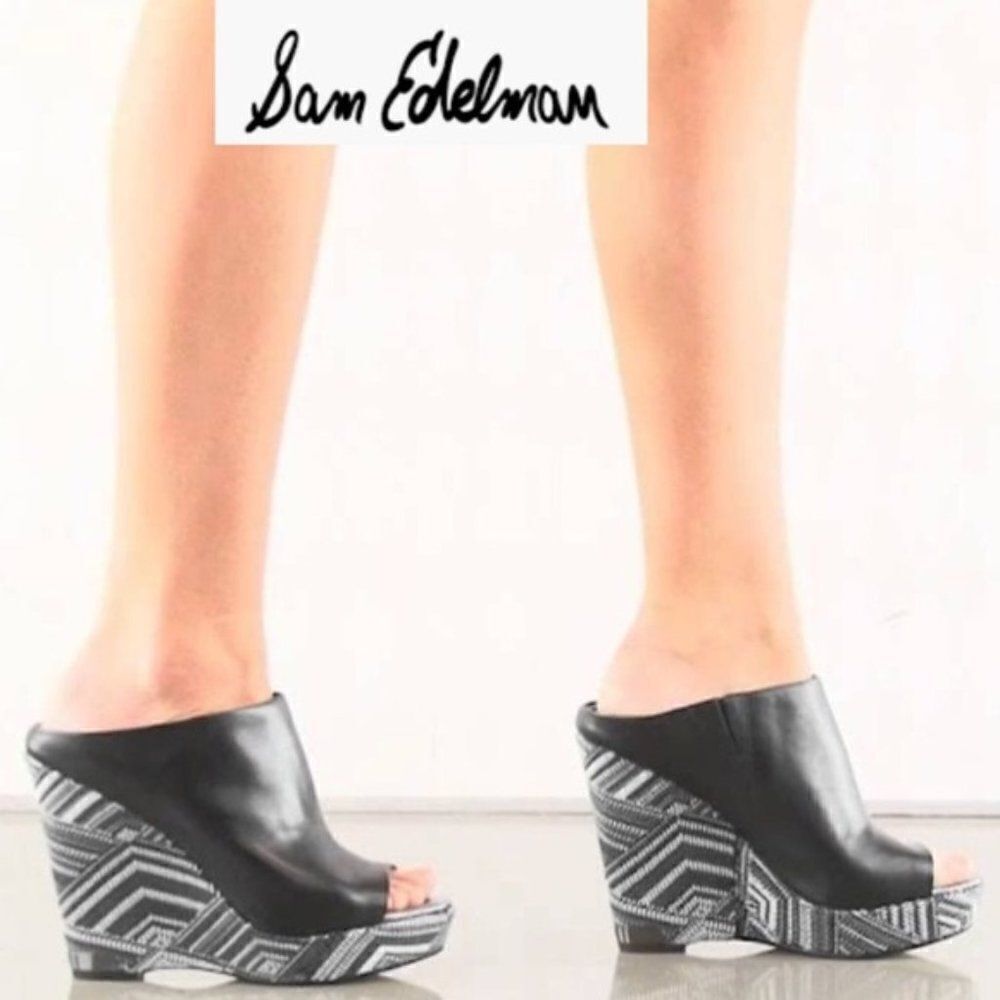 Sam Edelman Kylie Wedge Mule Black Size 7